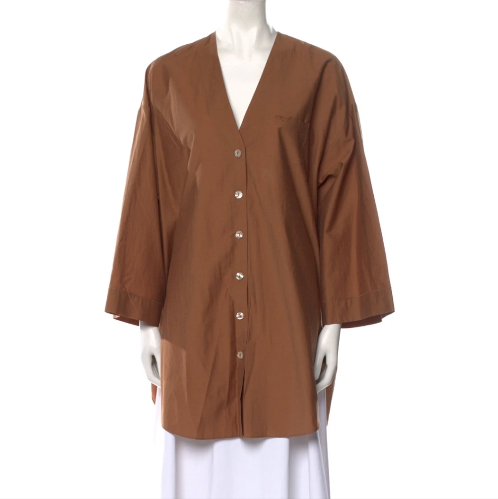 Nanushka V-Neck Long Sleeve Tunic, One Size